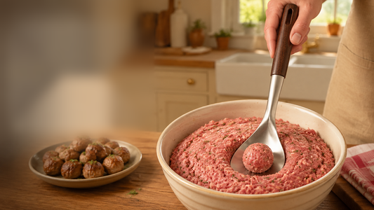 Bullebo köttbullssked med träskaft