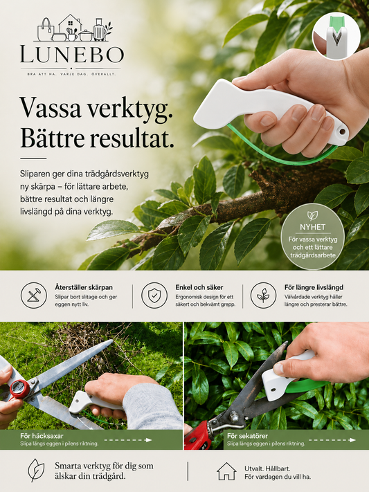 Mr Sharper™ – Afilador universal para cuchillos, tijeras de podar, palas y cuchillas de cortacésped