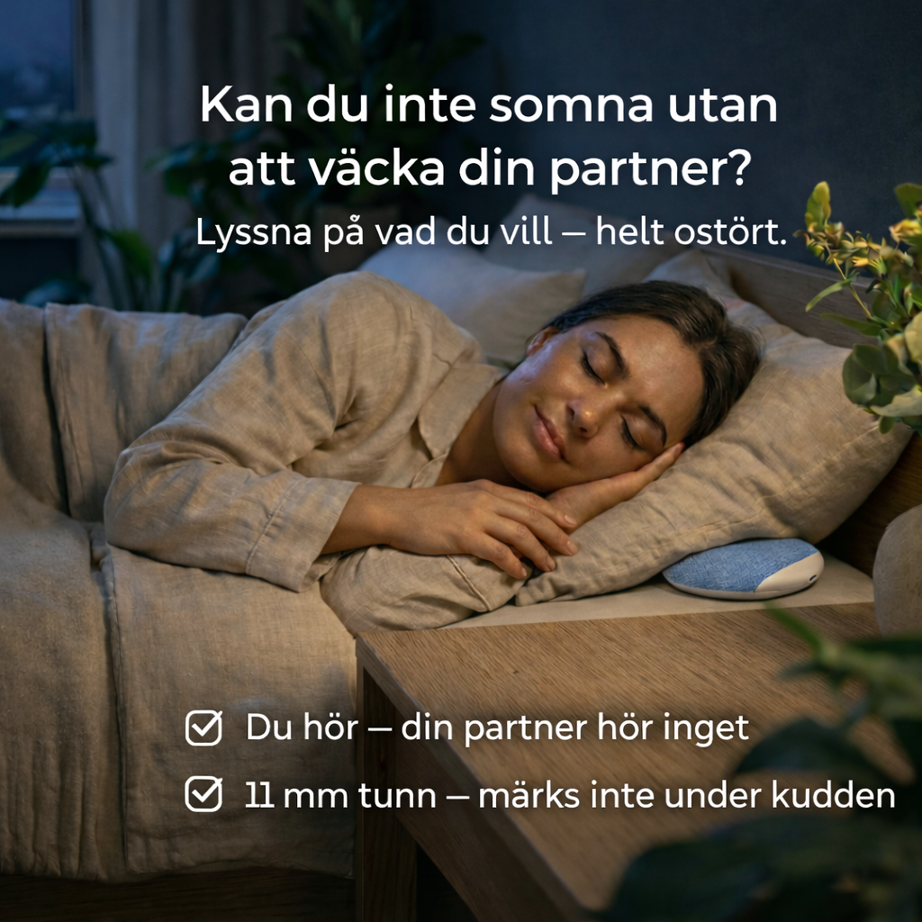 DrömLjud sömnhögtalare som ligger platt under kudden